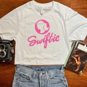 Swiftie Barbie Pink Crop Top